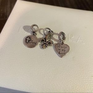 3 FAUX Pandora Charms for Bracelet